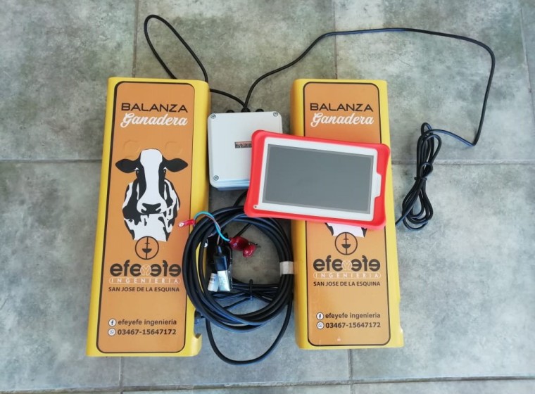 Balanza móvil para pesaje de ganado Efe Efe&Efe Ganadera, año 0