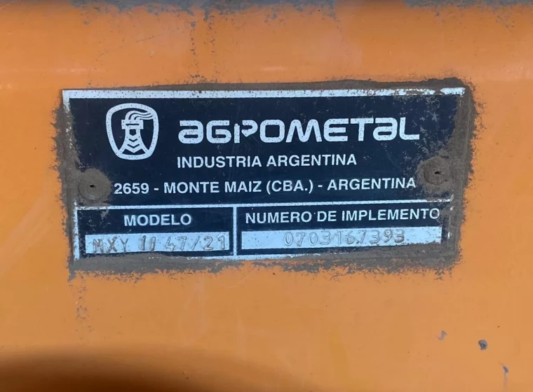 Sembradora Agrometal MXYII 3717, año 2016