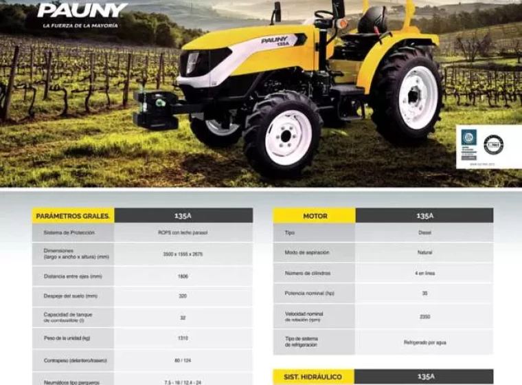 Tractor Pauny 135A, año 0