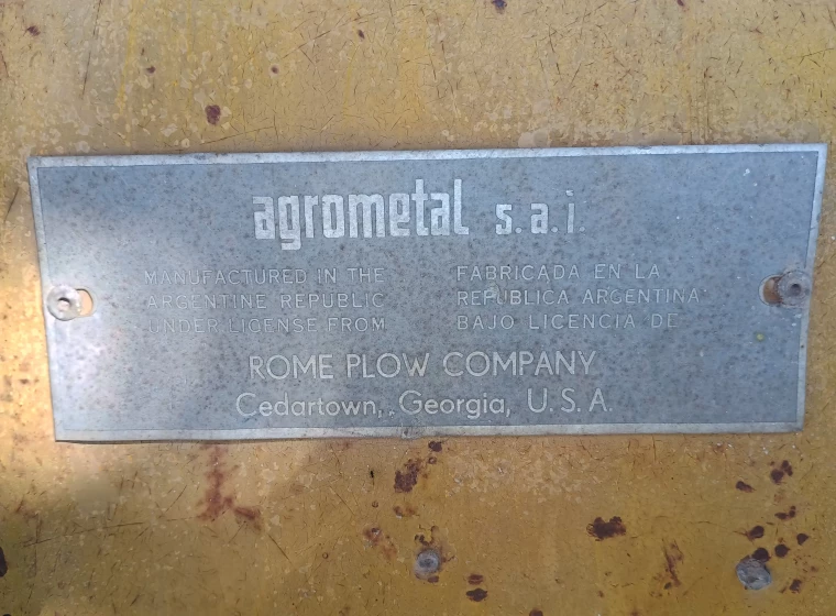 Disco Agrometal Rome 56 platos, año 2000