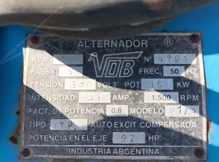 Grupo electrógeno  Deutz 4 Cilindros, año 1990