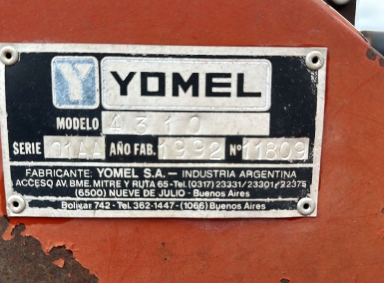 Desmalezadora Yomel 4310, año 1