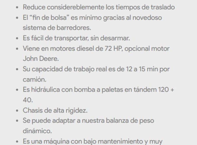 Extractora de cereales Tecsar autónoma EHM 370, año 0