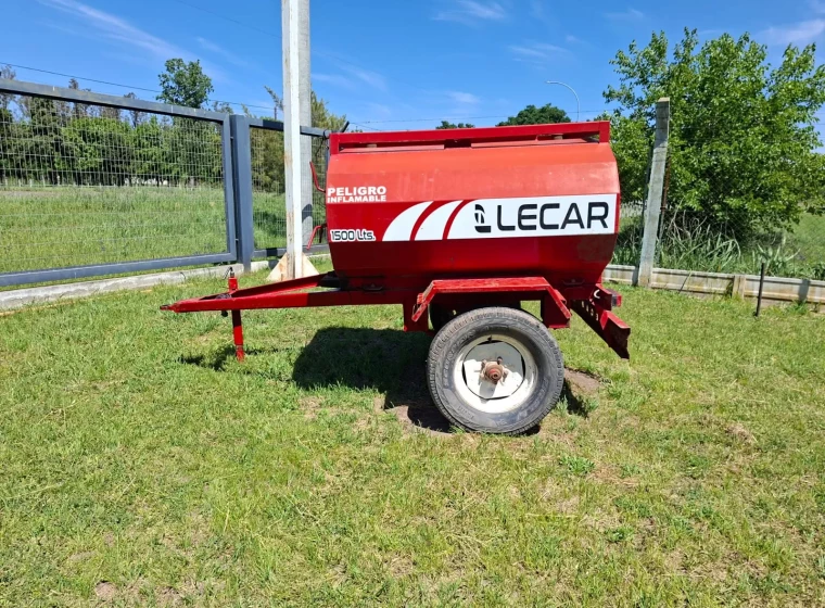 Acoplado Lecar 1500 lts, año 2015