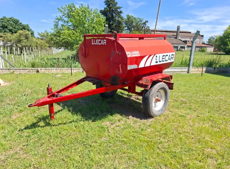 Acoplado Lecar 1500 lts, año 2015