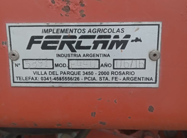 Sembradora Fercam F440 4919, año 2016