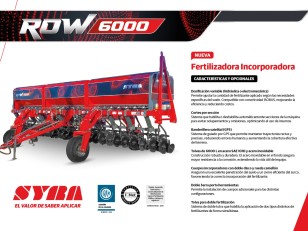 Fertilizadora incorporadora SYRA de 8,40